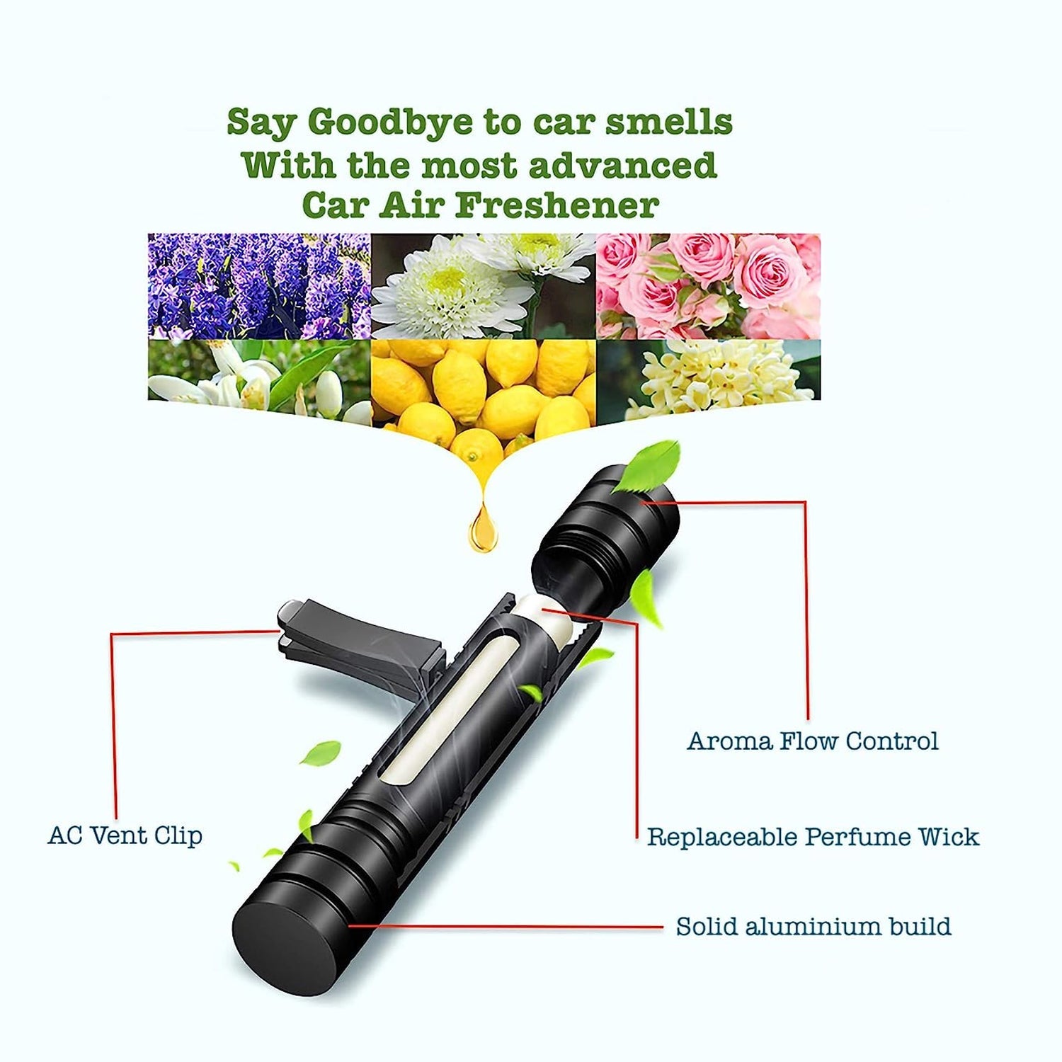 6591 Car Air Perfume For AC Vent - New Long Lasting And Sweet Fragrances with Rotating Flow Control - Magnetic, Ocean, Lavender, Cologne, Lemon - Interior Accessories For Car 6591 Car Air Perfume For AC Vent - New Long Lasting And Sweet Fragrances with Rotating Flow Control - Magnetic, Ocean, Lavender, Cologne, Lemon - Interior Accessories For Car